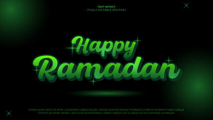 Happy Ramadan 3d Editable Text Effect