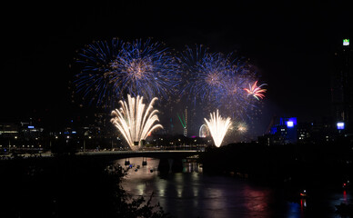 New Year fireworks over the Brisbane River