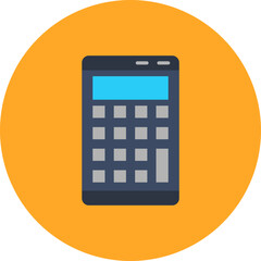 Calculator Multicolor Circle Flat Icon