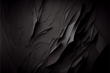 Black dark  textured concrete stone wall background