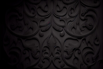 Black dark  textured concrete stone wall background