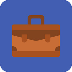 Briefcase Multicolor Round Corner Flat Icon