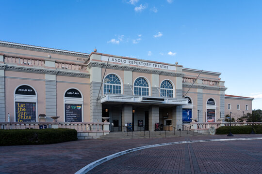 Sarasota, Florida, USA - January 11, 2022: Asolo Repertory Theatre in Sarasota, Florida, USA. Asolo Repertory Theatre is a professional theater. 