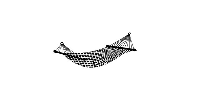 black hammock on white background clip art preview