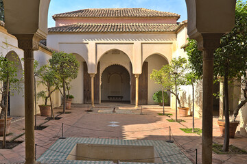 Fototapeta premium Inside of the Alcazaba of Malaga complex