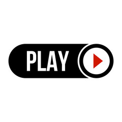 Multi media Play Button on Transparent Background