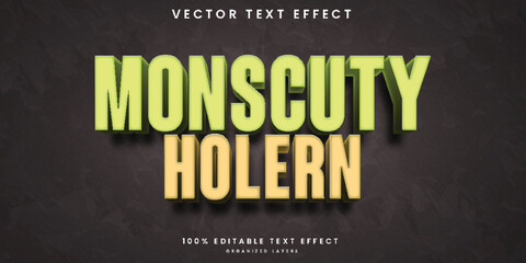 Cartoon editable 3d text effect