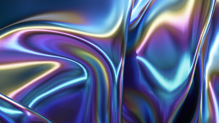 Abstract Holographic Iridescent Wallpaper 4K. Abstract vivid background. - 557594083