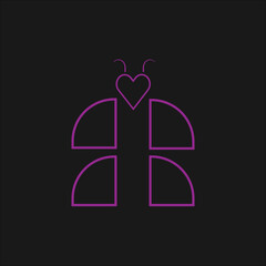 Minimal Butterfly logo illustration. 