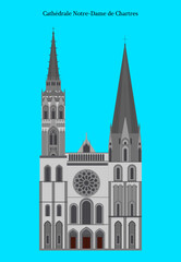 Fototapeta premium Cathédrale Notre-Dame de Chartres, France