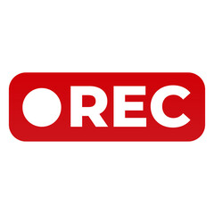 Record Button icon on Transparent Background