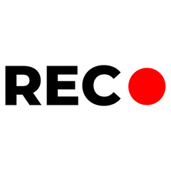 Record Button icon on Transparent Background