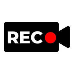 Record Button icon on Transparent Background
