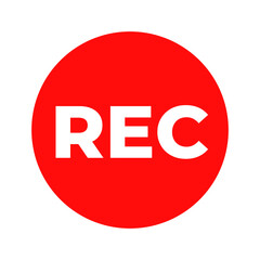 Record Button icon on Transparent Background