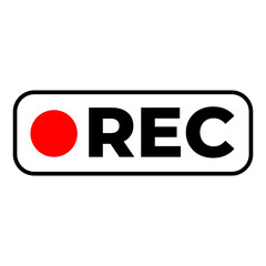 Record Button icon on Transparent Background