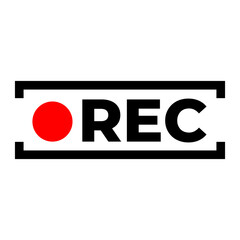 Record Button icon on Transparent Background