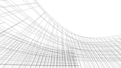 Modern architecture building vector 3d illustration