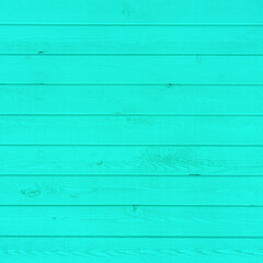Fototapeta na wymiar Turquoise painted wooden texture, background for text