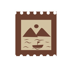 Postage stamp simple for journaling and scrapbook decoration