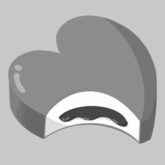 heart chocolate bite vector