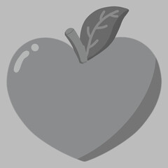 heart shape apple vector