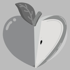 heart apple vector