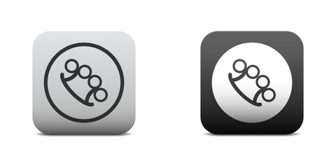 Knuckles icon. Brass knuckles. Vector illustration.