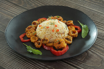 Lula Empanada / Rice with Squid Empanada and Vegetables