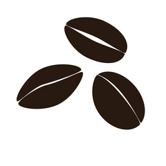 Coffee bean icon isolated on a white background