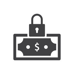 Money Security Lock Icon Sign Symbol