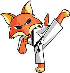 Martial Arts Karate character mascot logo design Dragon monkey lion tiger fox panda ninja kung fu   © Jude