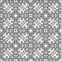 Stylish texture with figures from lines.
Abstract geometric black and white pattern for web page, textures, card, poster, fabric, textile. Monochrome graphic repeating design. 