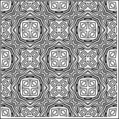 Fototapeta premium Stylish texture with figures from lines. Abstract geometric black and white pattern for web page, textures, card, poster, fabric, textile. Monochrome graphic repeating design. 