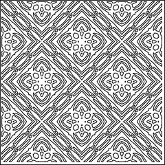 Stylish texture with figures from lines.
Abstract geometric black and white pattern for web page, textures, card, poster, fabric, textile. Monochrome graphic repeating design. 