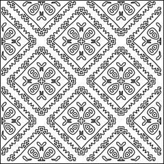 Stylish texture with figures from lines.
Abstract geometric black and white pattern for web page, textures, card, poster, fabric, textile. Monochrome graphic repeating design. 