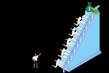 person climb up success ladder