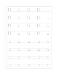 ABC Alphabet Letter Tracing Uu