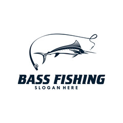 Bass Fishing Logo Design Template