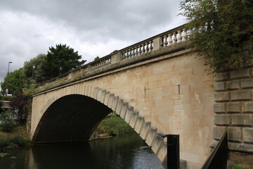 Fototapeta na wymiar North Parade Bridge over the Avon River in Bath, England Great Britain
