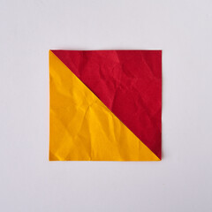 Red & Yellow Paper Square