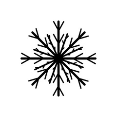 Snowflake icon, Snow winter holiday simple line vector icon. Snowflake Symbol illustration.
