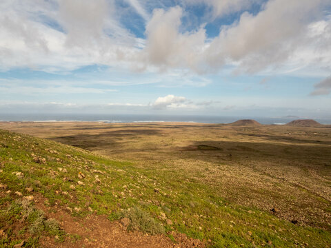 Views of Fuerteventura from the Calderon Hondo Volcano