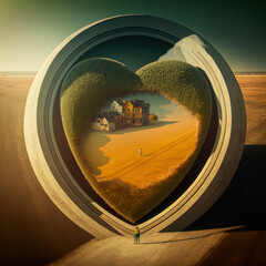 Planet view through a washer: merging worlds and laundry