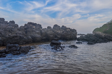 Pristine and natural Salt rock tidal pool in Dolphin coast Ballito Kwazulu Natal South Africa