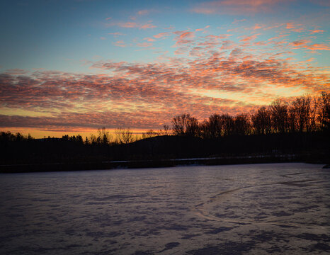 Sunset over Mount Anthony
View from Lake Paran, North Bennington Vermont 12.28.22