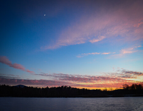Sunset over Mount Anthony
View from Lake Paran, North Bennington Vermont 12.28.22