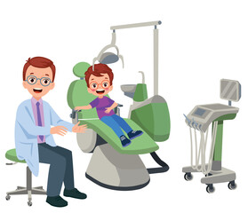 Dentist isolated cartoon vector illustrations