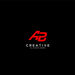 abstract letter AB logo vector illustration