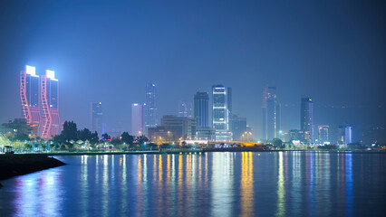 Izmir night landscape - Izmir, Turkey - January 01 2023