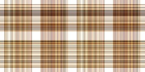 Woodland white tartan seamless border textile. Tonal autumnal forest plaid with organic texture. banner of orange stripe for rough washi tape.